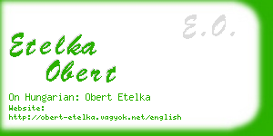 etelka obert business card